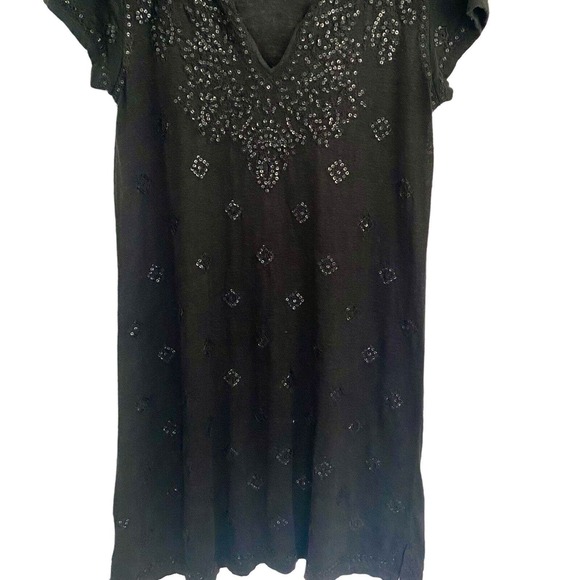 Calypso ST Barth Dress/ Cover Up With Sequins & Embroidery Black Size XS - Picture 4 of 9